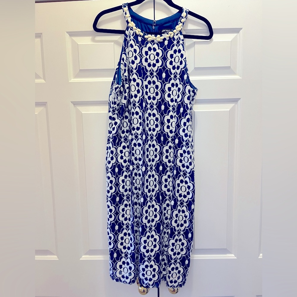 Nine West sleeveless crocheted dress